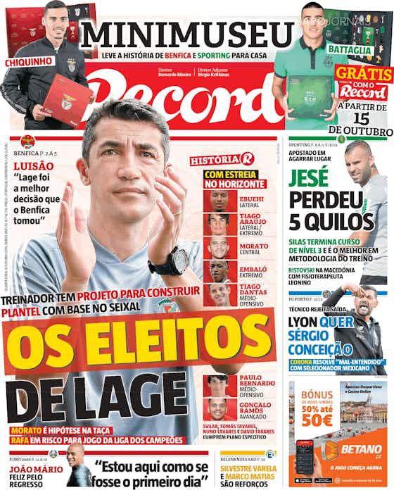 Imagem do artigo:🗞O calvário de Fernando e a melhor opção do Benfica
