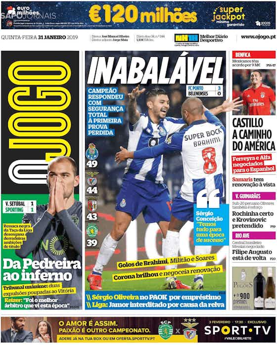 Imagem do artigo:🗞 "Reação" do Porto e "cacetada" do Sporting