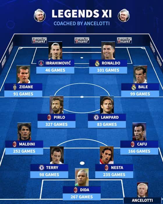 Image de l'article :Le XI des légendes entraînées par Carlo Ancelotti ✨