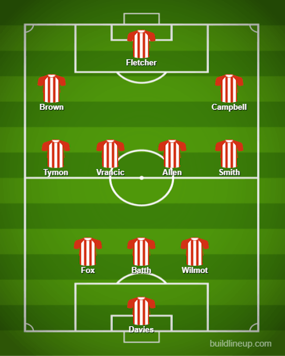 Article image:Fletcher starts: The predicted Stoke City XI to face Preston on Monday