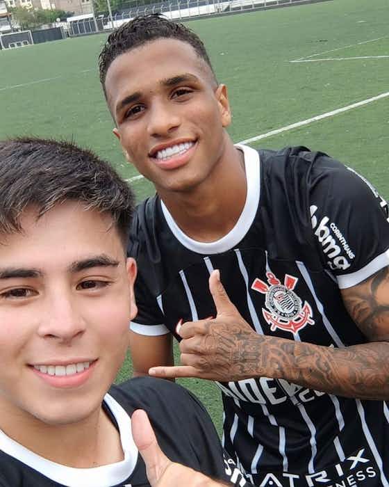 Imagem do artigo:Dupla do Corinthians Sub-20 celebra vitória e gols marcados contra o Água Santa
