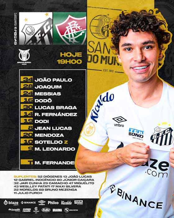Imagem do artigo:📋 Santos escalado contra o Fluminense para tentar se distanciar do Z-4