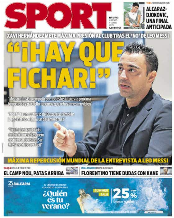 Imagen del artículo:🗞️ Las portadas: los fichajes del Barça y la final de Champions League