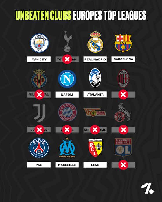 Image de l'article :Top 5 🇪🇺 : 7 clubs toujours sans victoire, 8 encore invaincus 😳