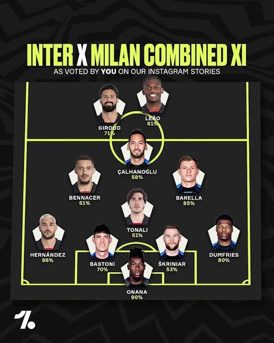 Image de l'article :📸 Le XI mixte Milan-Inter : nos abonnés ont voté