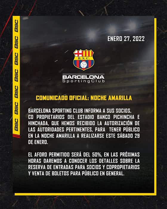 Imagen del artículo:Barcelona confirma autorización para tener el 50 % de aforo en la 'Noche Amarilla'