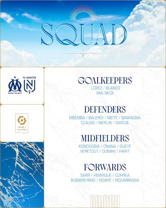 Article image:OM-Nantes: The squad list