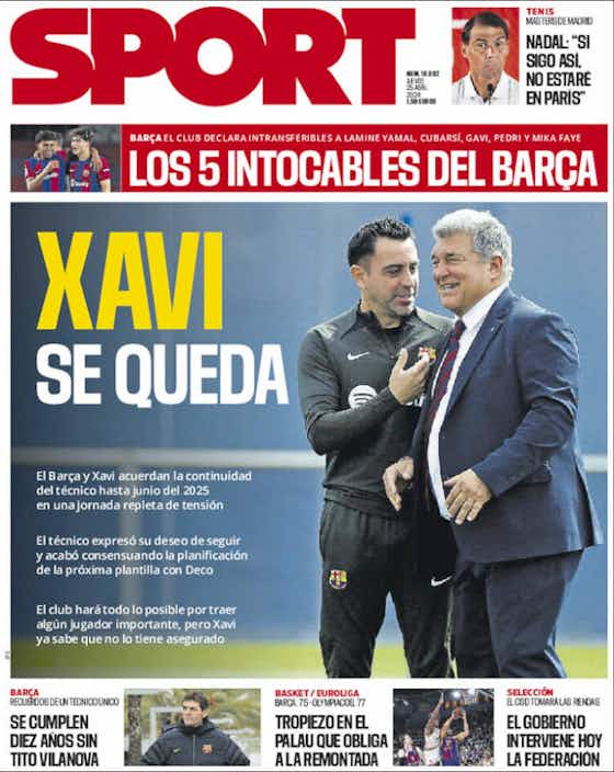Imagen del artículo:🗞️Portadas del día: Xavi y su decisión se lleva todo los focos