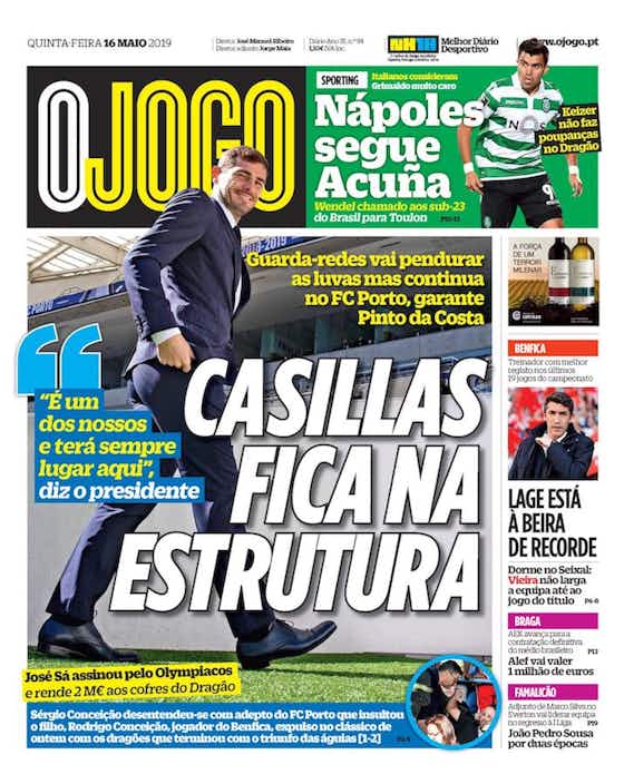 Imagem do artigo:🗞 Casillas fica e Benfica ataca Cillessen