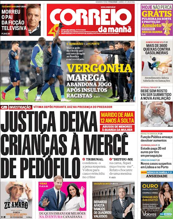 Imagem do artigo:📰 O dia seguinte: capas dos jornais portugueses estampam caso Marega