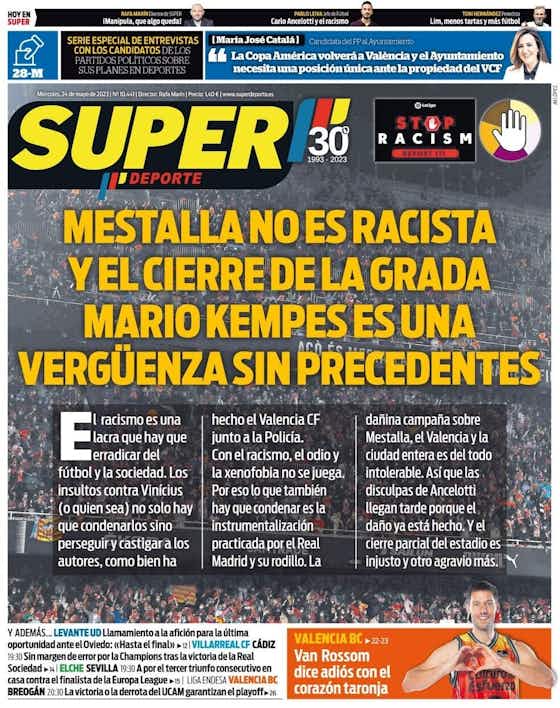 Image de l'article :🗞️Vinicius inocente, Mestalla culpable, la marcha de Koundé...en portadas