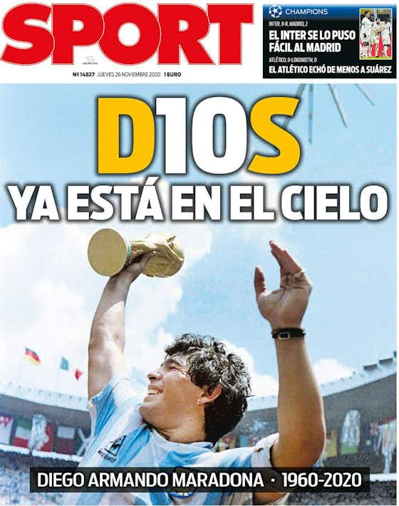 Article image:Papers: Goodbye, Maradona – God is already in heaven