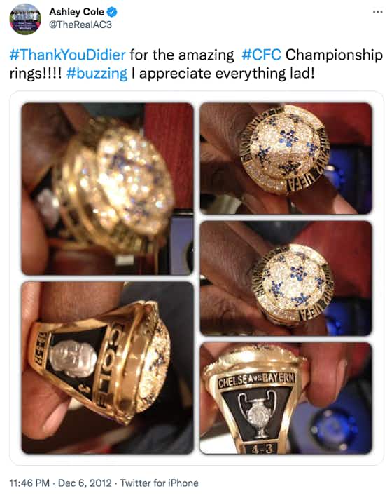 Article image:Didier Drogba spent big on rings for every Chelsea teammate after winning 2012 CL