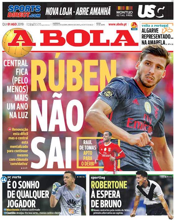 Imagem do artigo:🗞 Rúben não sai, Tomás recusou Barça e Gulácsi é novo alvo encarnado