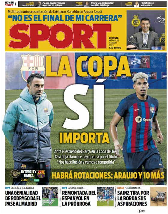 Imagen del artículo:🗞️Portadas de Copa: Rodrygo rescata al Madrid del barro; turno del Barça