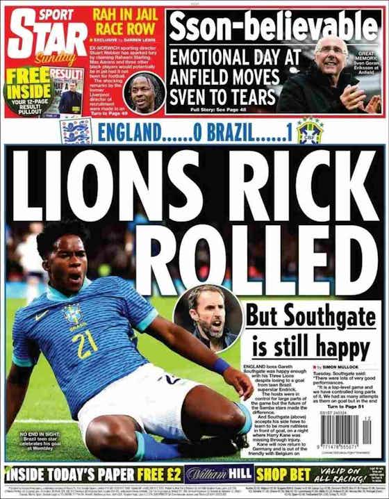 Imagem do artigo:Jornais internacionais enaltecem Endrick: ‘Jovem nocauteia Wembley’