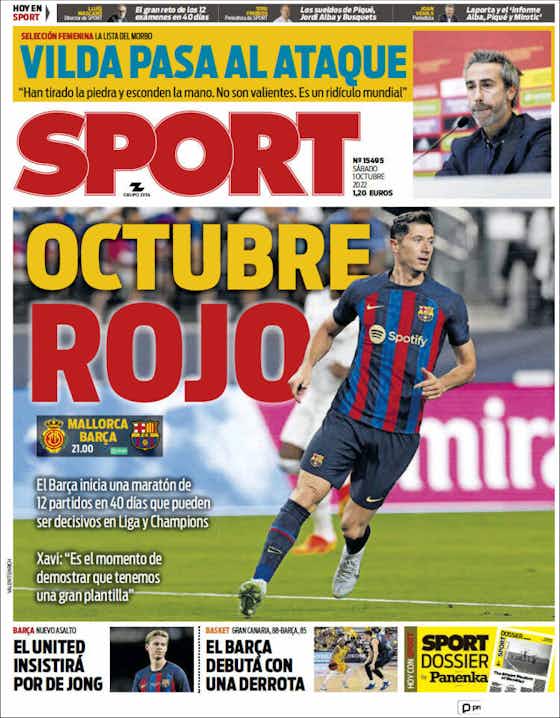 Imagen del artículo:🗞Las portadas del día: Suárez, Dembélé, Vilda y un octubre rojo