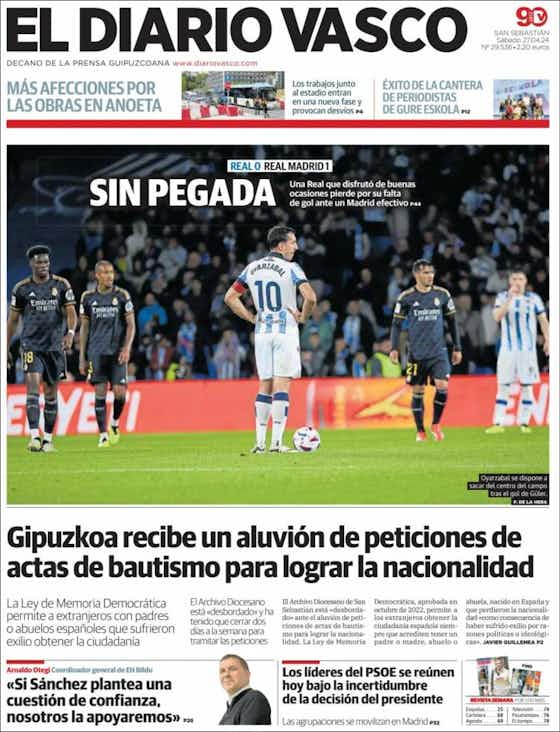 Imagem do artigo:🗞️ Las portadas: el Madrid ya huele el alirón, ¿remontada en Londres?...