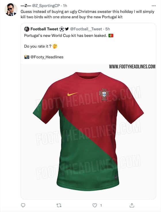 Article image:Cristiano Ronaldo and Portugal's leaked 2022 World Cup kit features bold design choice