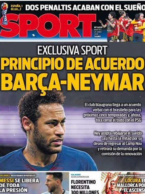 Imagen del artículo:🗞La Roja y Neymar en los diarios culés