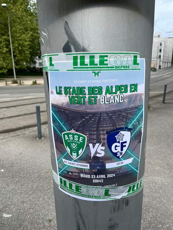 Image de l'article :Les supporters de l'ASSE veulent "le stade des Alpes en vert et blanc"