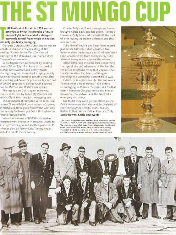 Article image:The St Mungo Cup Win and the Present Day ‘Concede Nothing’ Lesson for Celtic