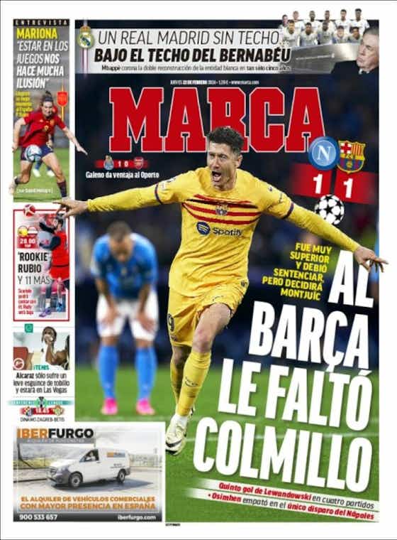 Imagen del artículo:🗞️Portadas: el empate del Barça en Nápoles, el fichaje de Mbappé