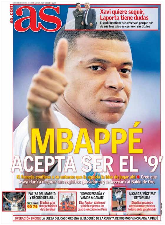 Imagen del artículo:Mbappé sale en este título por el clickbait
