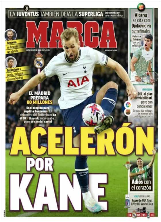 Imagen del artículo:🗞️ Las portadas: el Madrid acelera por Kane y el Barça por Messi