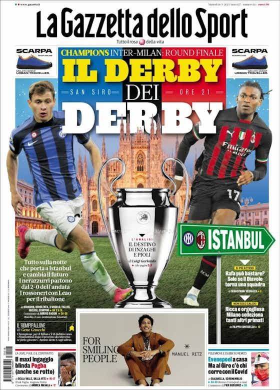 Imagen del artículo:🗞️Portadas: Euforia culé, 1 día para el City-Madrid, el Derby de Milán...