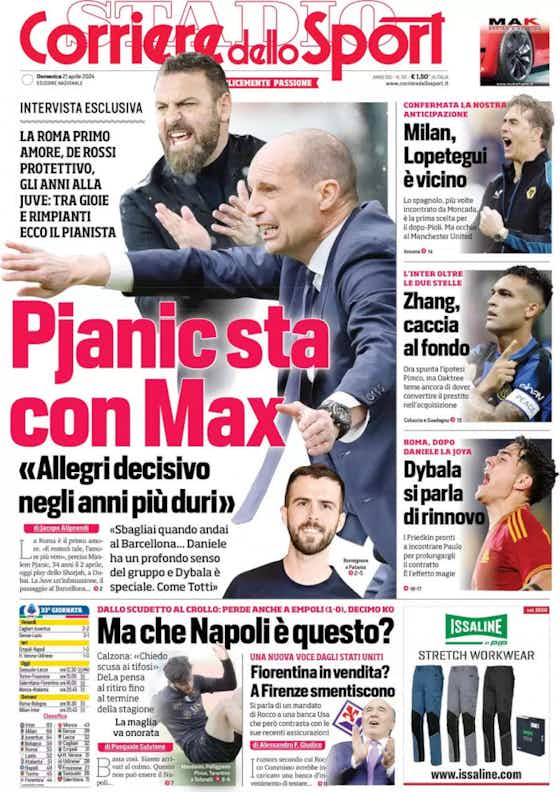 Article image:Today’s Papers – Zhang keeps Inter, Lopetegui for Milan, Napoli collapse