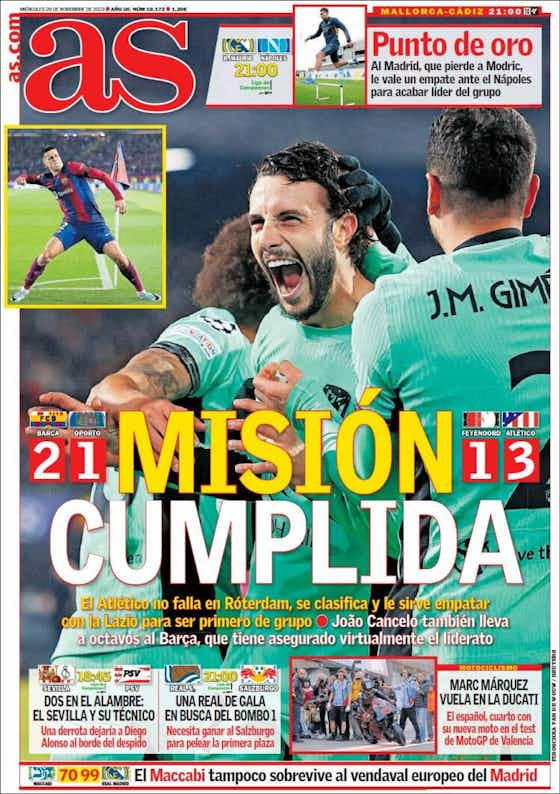 Imagen del artículo:🗞️Misión cumplida: los éxitos Champions de Barça y Atleti en las PORTADAS