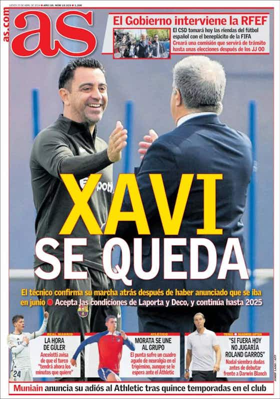 Imagen del artículo:🗞️Portadas del día: Xavi y su decisión se lleva todo los focos