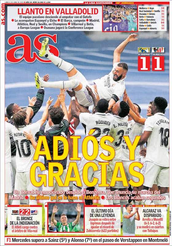 Imagen del artículo:🗞️El adiós de Benzema, la Champions del Barça, las lágrimas en Pucela