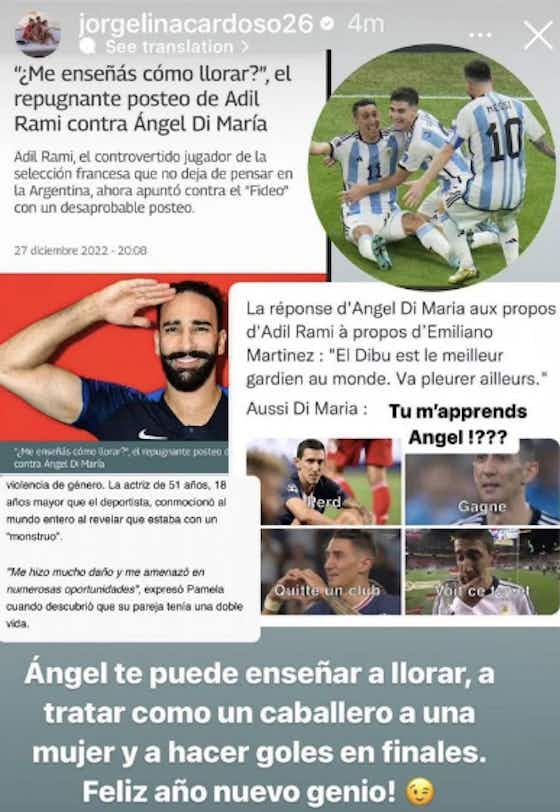 Article image:Argentina: Angel Di María’s wife brutally responds to Adil Rami comments