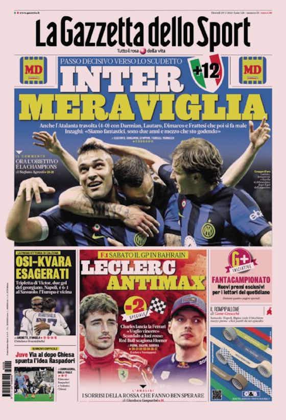 Article image:Today’s Papers – Inter demolish Atalanta, Napoli are back
