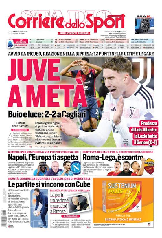 Imagen del artículo:Today’s Papers – Milan over for Pioli, Juventus halfway