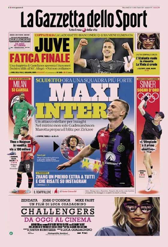 Immagine dell'articolo:Rassegna stampa Juve: prime pagine quotidiani sportivi – 24 aprile