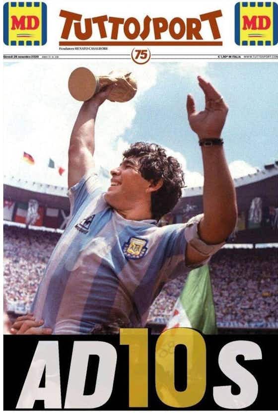 Imagen del artículo:🗞 Tributo a Maradona en los diarios deportivos