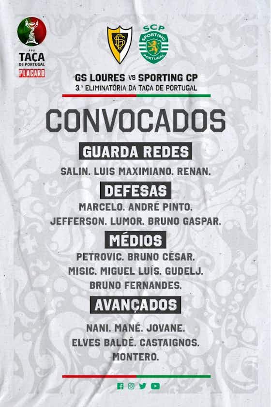 Imagem do artigo:Sporting: Os convocados para o jogo da Taça frente ao Loures