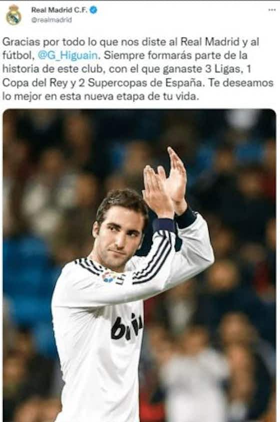 Imagen del artículo:Gonzalo Higuaín: La dedicatoria del Real Madrid al Pipita
