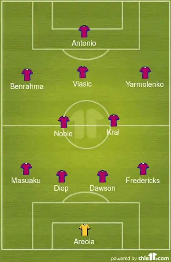 Article image:Antonio To Return | 4-2-3-1 West Ham United Predicted Lineup Vs Manchester United