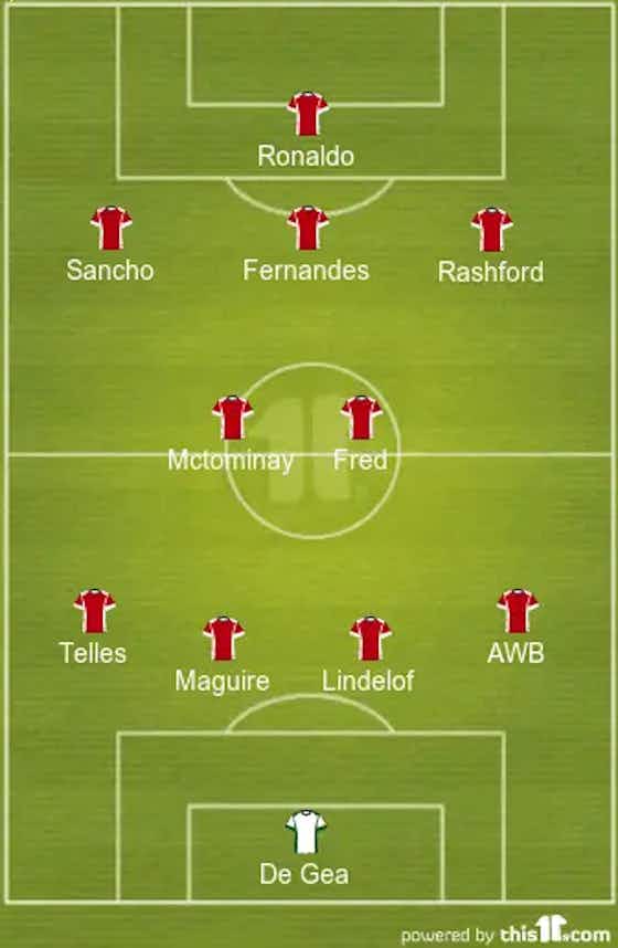 Article image:Ronaldo To Lead The Line | Predicted 4-2-3-1 Manchester United Lineup Vs Crystal Palace
