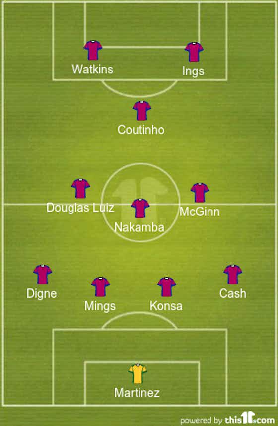 Article image:Ings To Lead The Line, Konsa To Start | 4-2-3-1 Aston Villa Predicted Lineup Vs Crystal Palace
