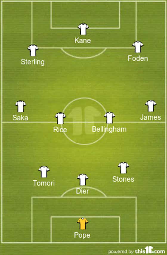 Article image:Stones And Tomori To Start | 3-4-3 England Predicted Lineup Vs Germany