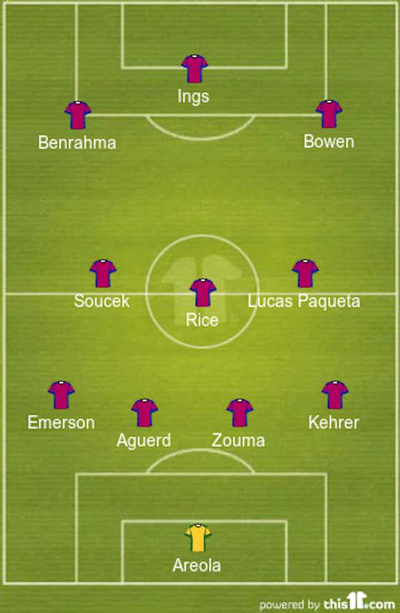 Article image:Ings To Lead The Line | 4-3-3 West Ham United Predicted Lineup Vs Southampton