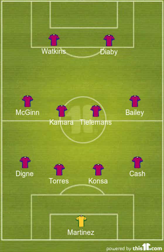 Article image:Tielemans And Bailey To Start | 4-4-2 Aston Villa Predicted Lineup Vs Legia Warszawa