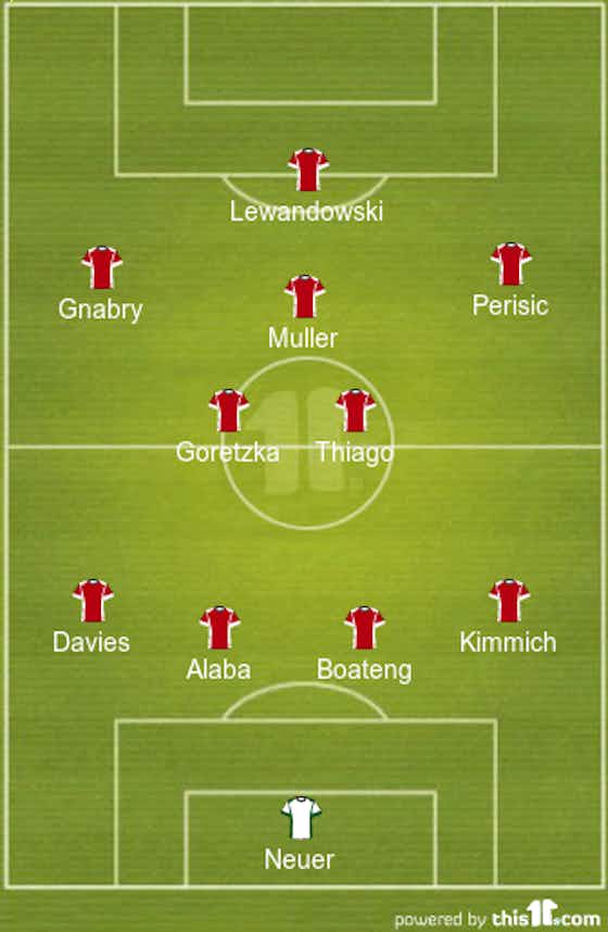 Article image:Lewandowski And Thiago To Start | Predicted 4-2-3-1 Bayern Munich Lineup Vs FC Barcelona