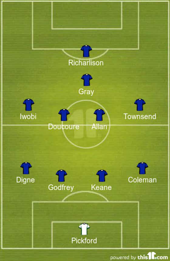 Article image:Richarlison, Gray And Doucoure To Start | Predicted 4-4-1-1 Everton Lineup Vs Liverpool
