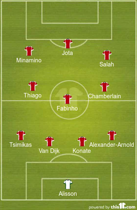 Article image:Ox, Konate And Tsimikas To Start | Predicted 4-3-3 Liverpool Lineup Vs AC Milan